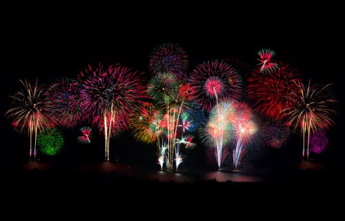The many fireworks displays along Hua Hin Beach.
